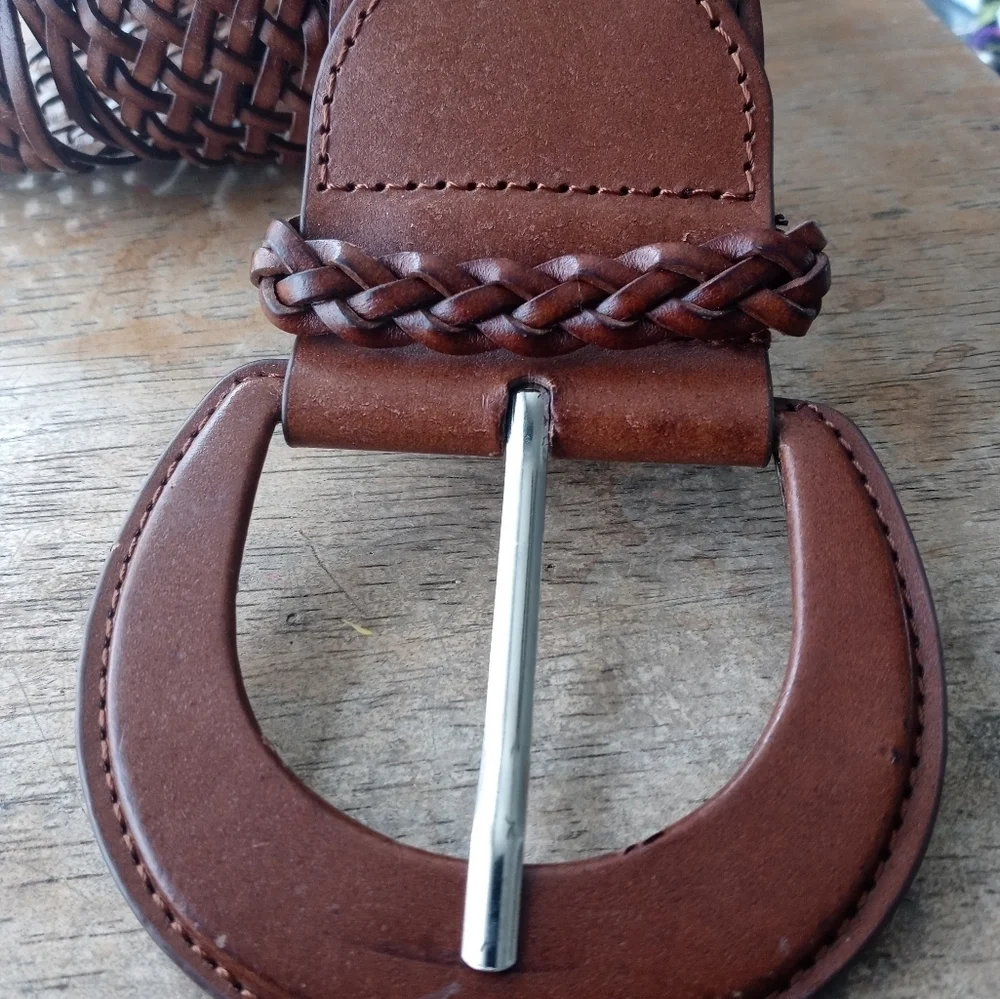 New York & Company brown Braided Genuine leather Belt Small